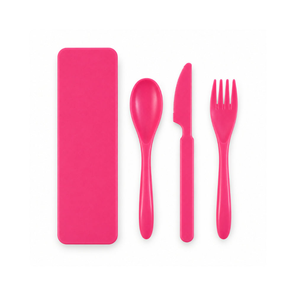 K&Co. Lagoon Series Bamboo Cutlery - FUCHSIA